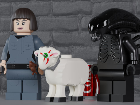 Alien Earth Lego Maxifig Play Set - Totalmente articulado Modelo de impresión 3D