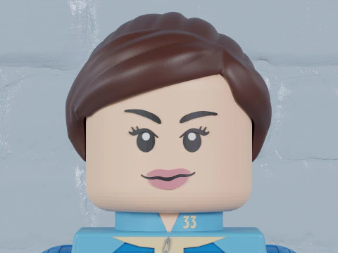 Lucy MacLean Vault Lego Maxifig - Fully Articulated 3D Print Model