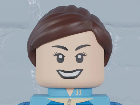 Lucy MacLean Vault Lego Maxifig - Fully Articulated 3D Print Model