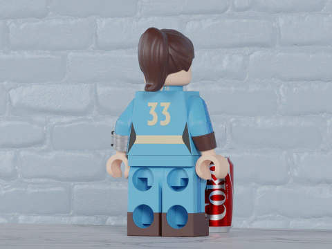Lucy MacLean Vault Lego Maxifig - Fully Articulated 3D Print Model