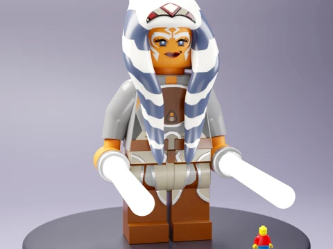 Ahsoka Tano Lego Maxifig - Fully Articulated 3D Print Model