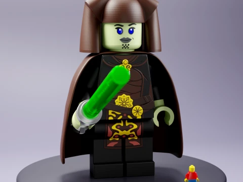 Luminara Unduli Lego Maxifig - Fully Articulated 3D Print Model