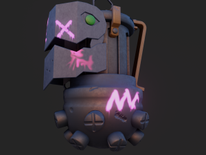 jinx grenade from arcane lreague of legends 3d print model Modèles 3D en vedette