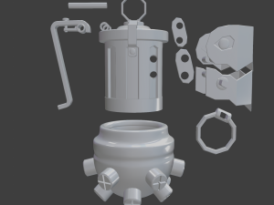 jinx grenade from arcane lreague of legends 3d print model 3D 打印模型