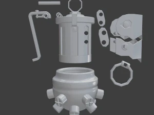 jinx grenade from arcane lreague of legends 3d print model 3D Print Model