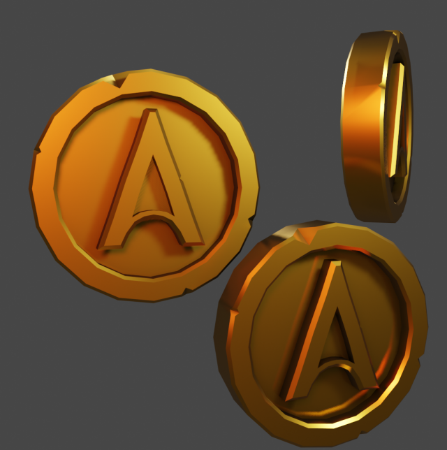 stylized coin from arcane league of legends 3d print model 3D Baskı Modeli .c4d .max .obj .3ds .fbx .stl .blend
