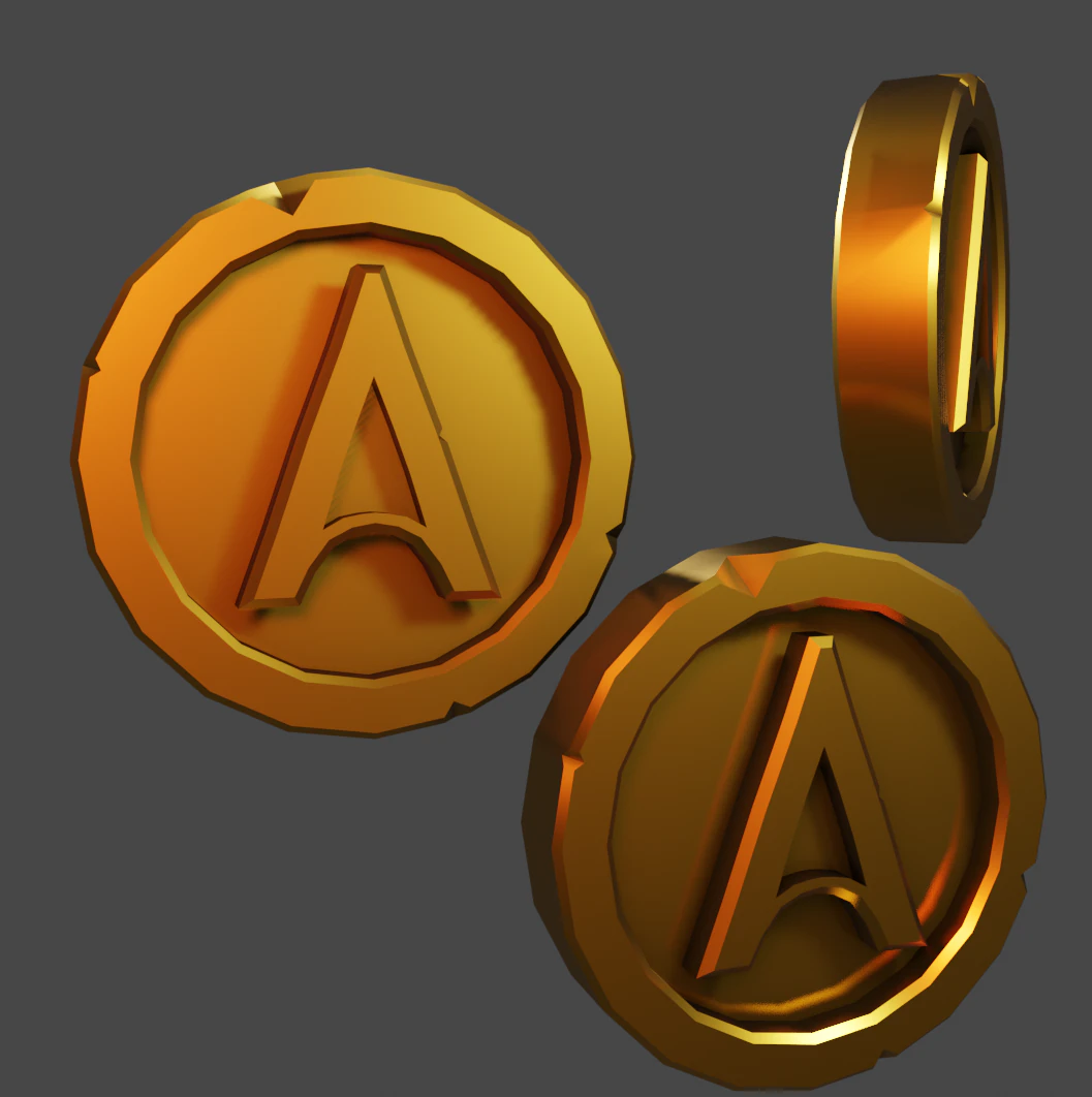 stylized coin from arcane league of legends 3d print model 3D Print Model .c4d .max .obj .3ds .fbx .stl .blend 