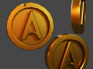 stylized coin from arcane league of legends 3d print model 3D 프린트 모델