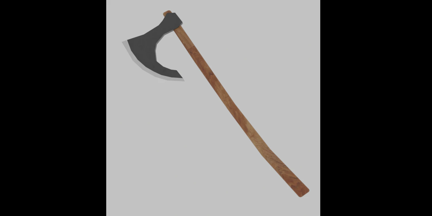 viking steel axe pbr low-poly game ready free low-poly 3D Model .c4d .max .obj .3ds .fbx .stl .blend 