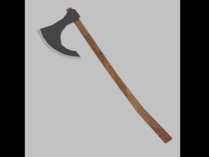 viking steel axe pbr low-poly game ready free low-poly 3D 模型