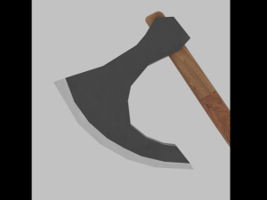 viking steel axe pbr low-poly game ready free low-poly Model 3D