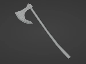 viking steel axe pbr low-poly game ready free low-poly 3D Model