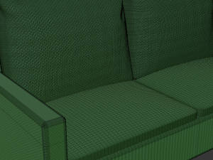 sofa for the living room made of fabric material 3D 模型