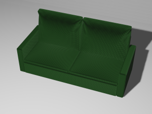 sofa for the living room made of fabric material 3D 模型