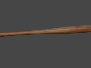 baseball bat low-poly game ready 3D Model