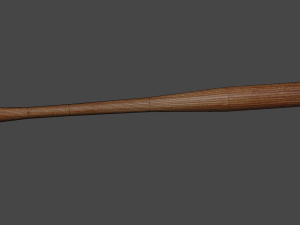 baseball bat low-poly game ready 3D Model