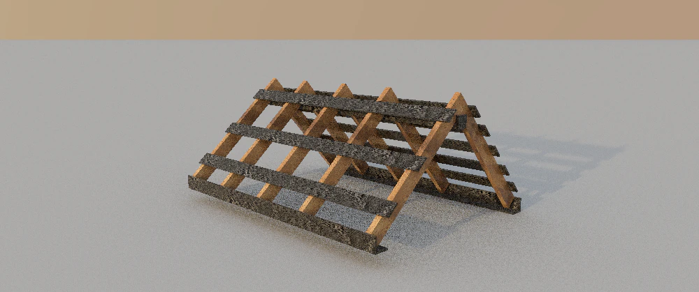 Dach 3D Modell .c4d .max .obj .3ds .fbx .stl .blend 