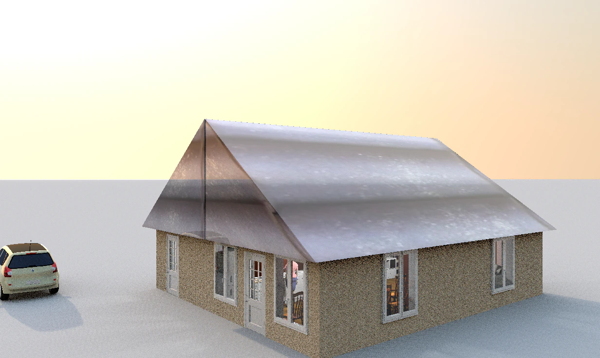 house 6x8 3D Model .c4d .max .obj .3ds .fbx .stl .blend 