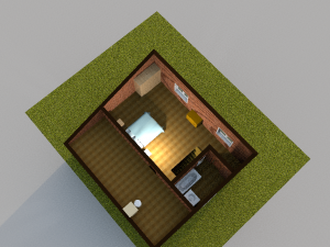 red brick house 8x9 3D Model