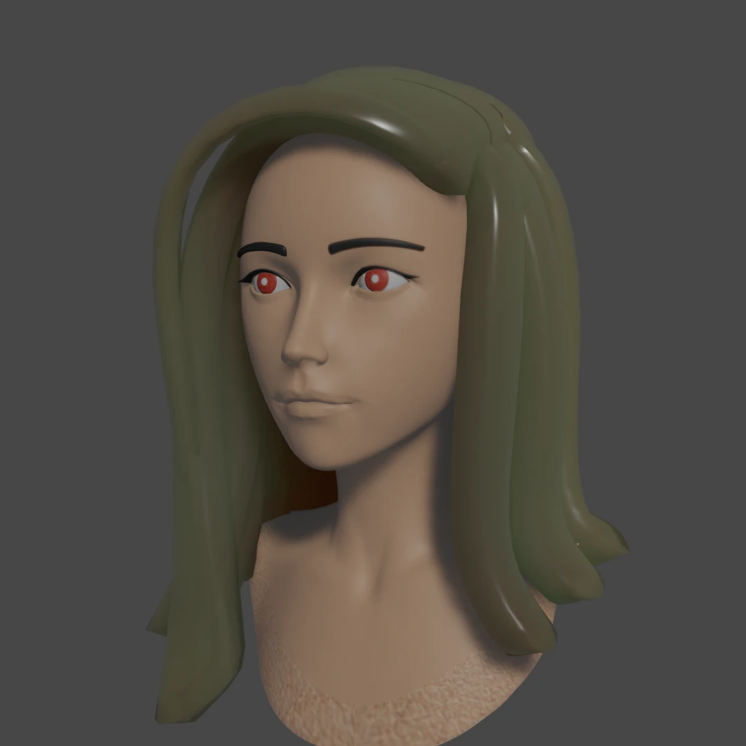 girl head 3D Model .c4d .max .obj .3ds .fbx .stl .blend 
