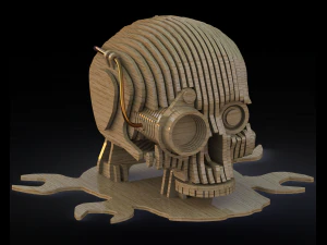 Фанерный череп 3D Модель