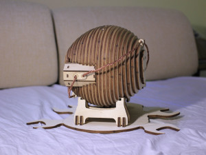 Plywood skull Model 3D