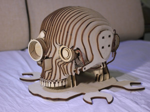 Plywood skull Model 3D