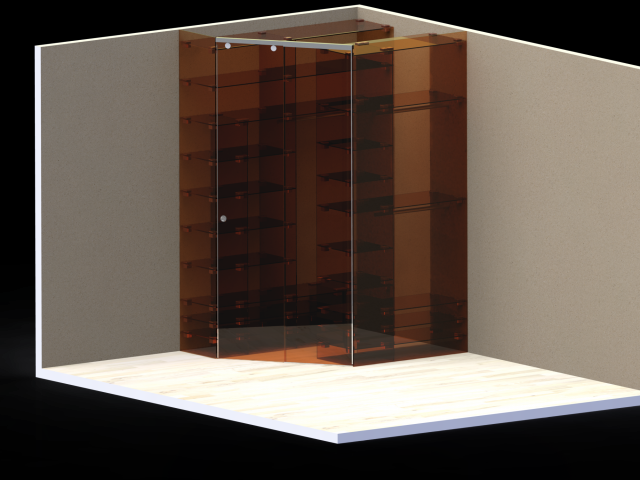 Glass wardrobe 10 3D Модель .c4d .max .obj .3ds .fbx .stl .blend 