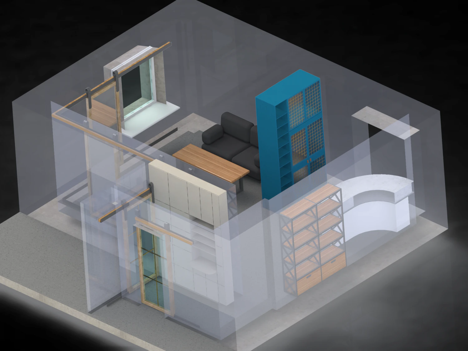 Office space 3D Model .c4d .max .obj .3ds .fbx .stl .blend 