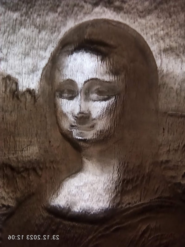 Mona Lisa in 3d 3D 프린트 모델 .c4d .max .obj .3ds .fbx .stl .blend
