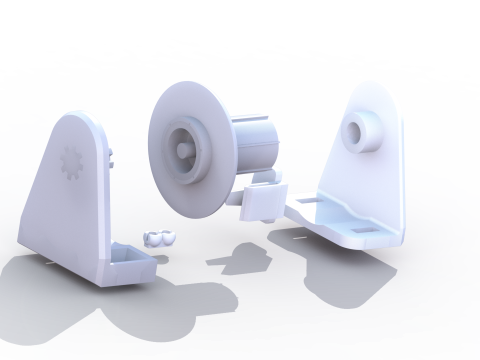 A set of parts for roller blinds 3D Print Model