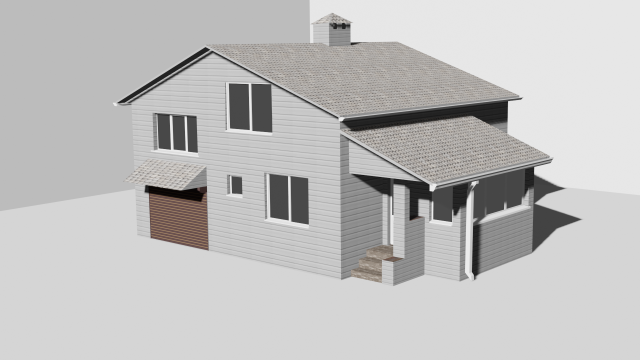 real house model Model 3D .c4d .max .obj .3ds .fbx .stl .blend 