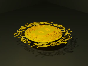 modelo bitcoin Modelo 3D