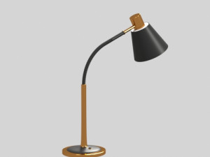 table lamp black - gold 3Dモデル