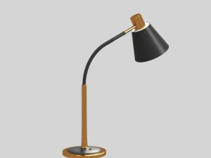 table lamp black - gold 3D Model