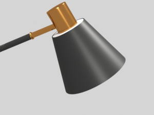 table lamp black - gold 3Dモデル