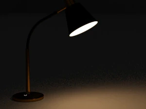 table lamp black - gold 3D Model