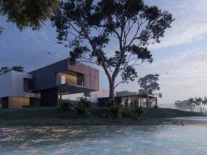 modern beach villa 3D Model