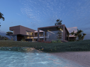 modern beach villa 3D Model