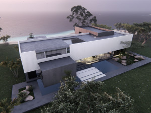 modern beach villa 3D Model