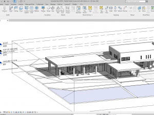 modern beach villa with interior 3D Model