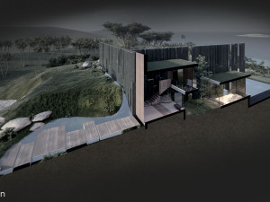 Modern beach house with interior Modelo 3D