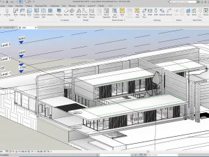 Modern beach house with interior 3D Model