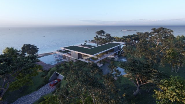 modern beach villa with interior revit lumion Modello 3D .c4d .max .obj .3ds .fbx .stl .blend 