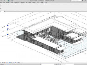 modern beach villa with interior revit lumion Modello 3D
