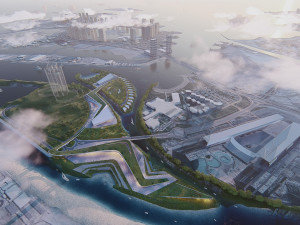 multipurpose urban design animated with 3d grass 3D 模型