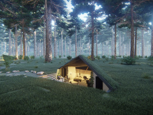 treehouse in the jungle animated 4k full project presentation 3D Model