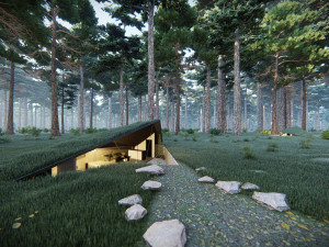 treehouse in the jungle animated 4k full project presentation 3D Model