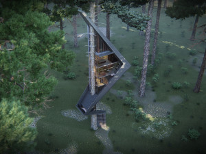 treehouse in the jungle animated 4k full project presentation 3D Model