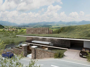 modern mountain house 3D Model